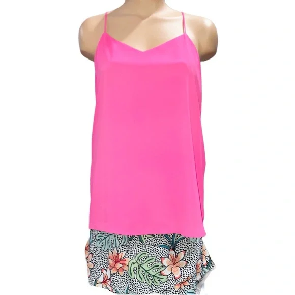 Express Women's Barcelona Reversible Camisole Tank Top Pink Orange Y2K Size M - Picture 7 of 13